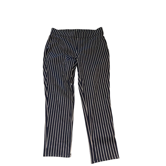 Time and Tru Women's Large Pull On Pants Striped Stretch Career Casual - Picture 1 of 4